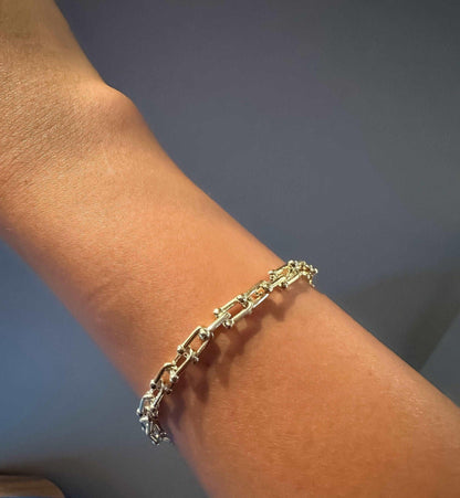 14K Gold Planet Tiffany Co 925 Sterling Silver Luxury Bracelet - Tracesilver