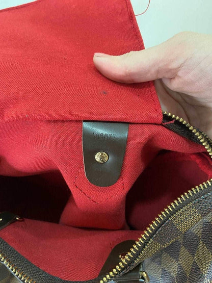 Authentic Louis Vuitton Damier Ebene Speedy 30 Bag - Tracesilver