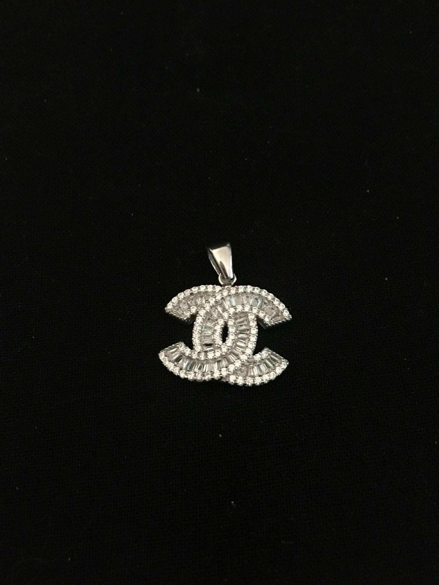 Chanel 925 Sterling Silver Vintage Jewelry Zircon Stone Necklace - Tracesilver