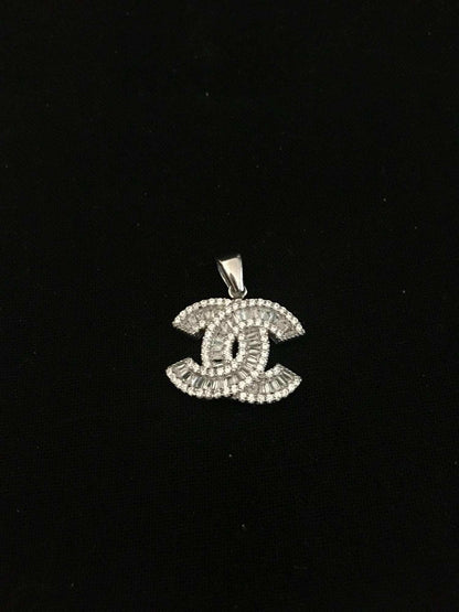 Chanel 925 Sterling Silver Vintage Jewelry Zircon Stone Necklace - Tracesilver
