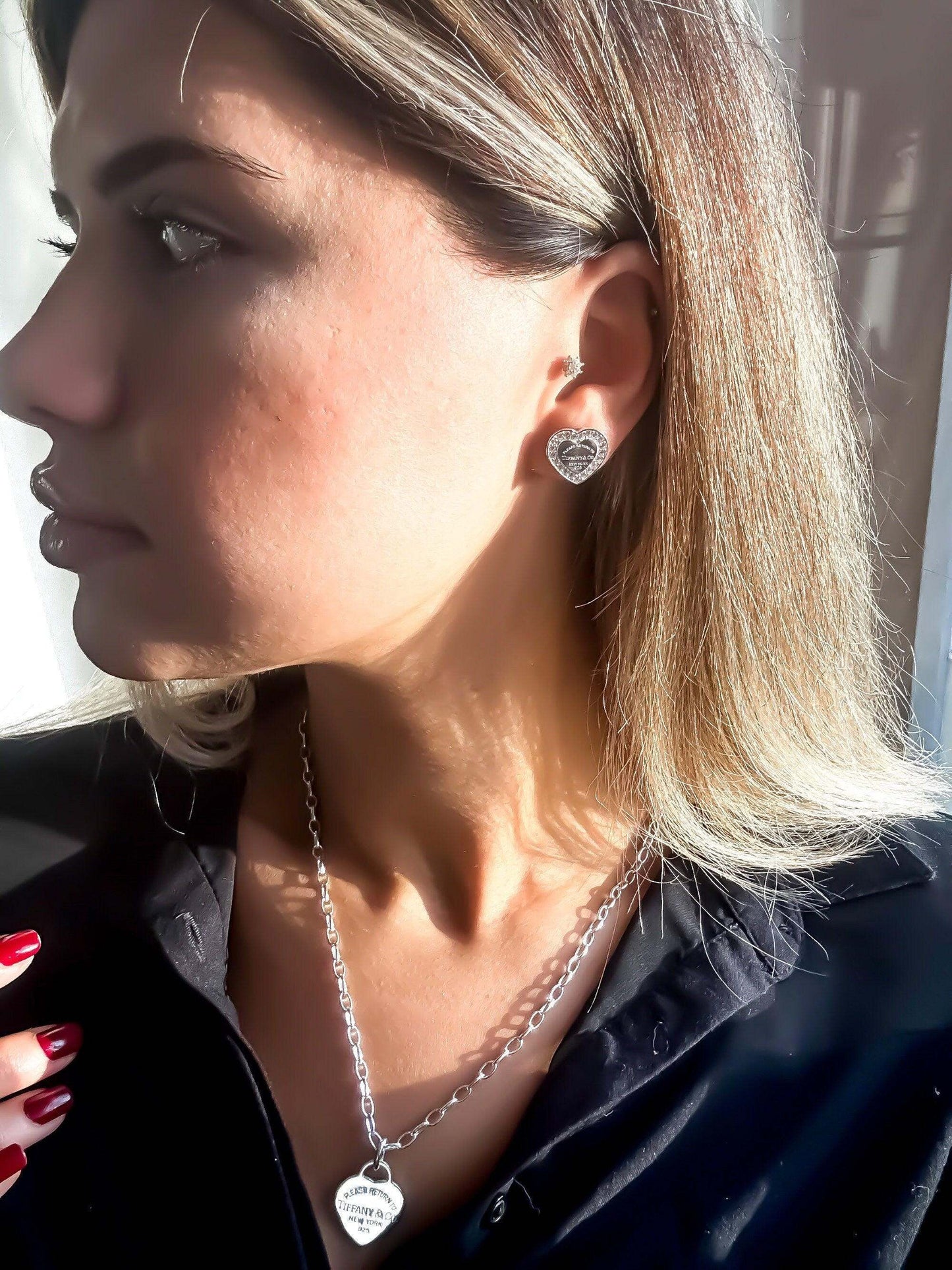 Tiffany&Co Luxury jewelry 925 sterling silver earrings - Tracesilver