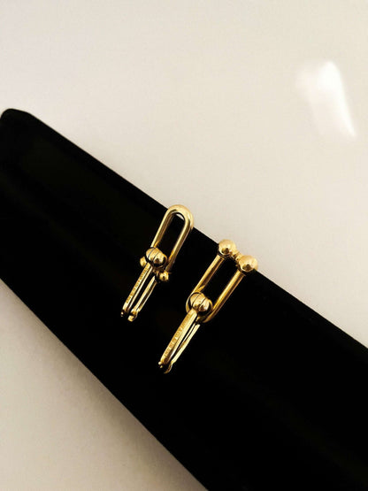 Tiffany&Co 925 Sterling Silver Gold Plated Earrings - Tracesilver