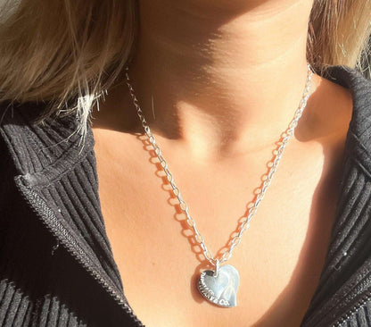 Tiffany&Co. 925 Sterling Silver Heart Necklace - Tracesilver