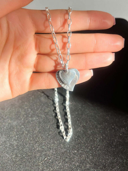 Tiffany&Co. 925 Sterling Silver Heart Necklace - Tracesilver