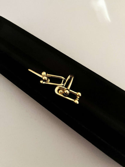 Tiffany&Co 925 Sterling Silver Gold Plated Earrings - Tracesilver