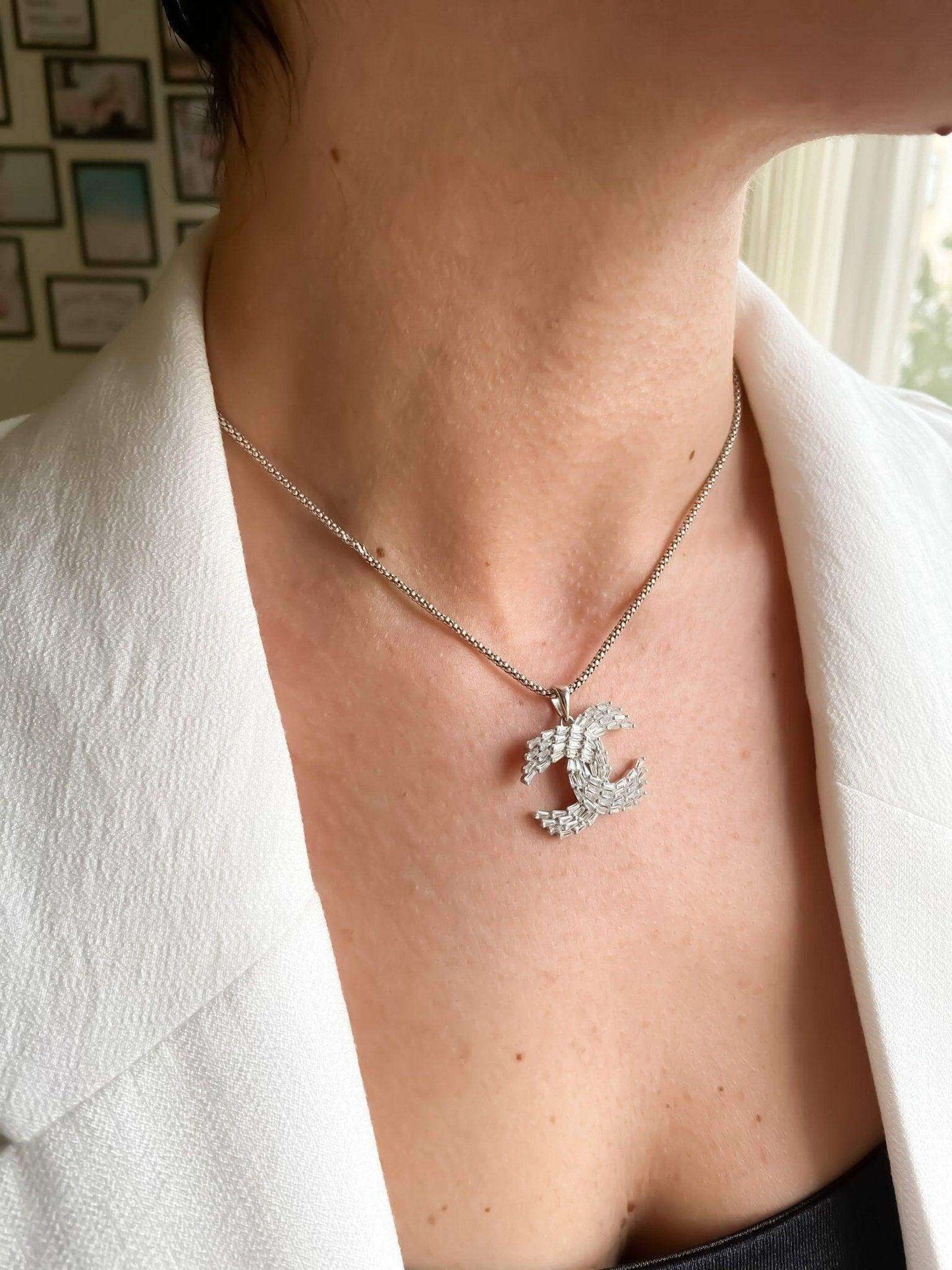 Vintage Chanel Necklace 925 Sterling Silver - Tracesilver