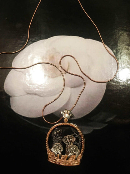 Dog Family Moving Pendant, Dog Jewelry Custom Desing Necklaces, HandmaOur animated dog family necklace is designed with 925 sterling silver and hand workmanship. Rose gold and silver color are mixed. It belongs to our brand as a differDog Family Moving Pendant