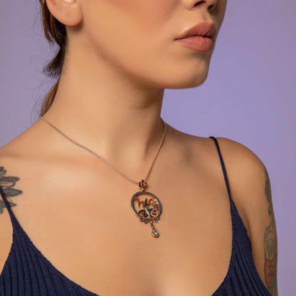 Hz.Rumi Nothingness Unique Desing Handmade 925 Sterling Silver NecklacIts design and craftsmanship are a very special and beloved piece of ours. Its opening makes it 3-dimensional.Hz Mevlana is one of the Turkish-Islamic world prophetsHz.Rumi Nothingness