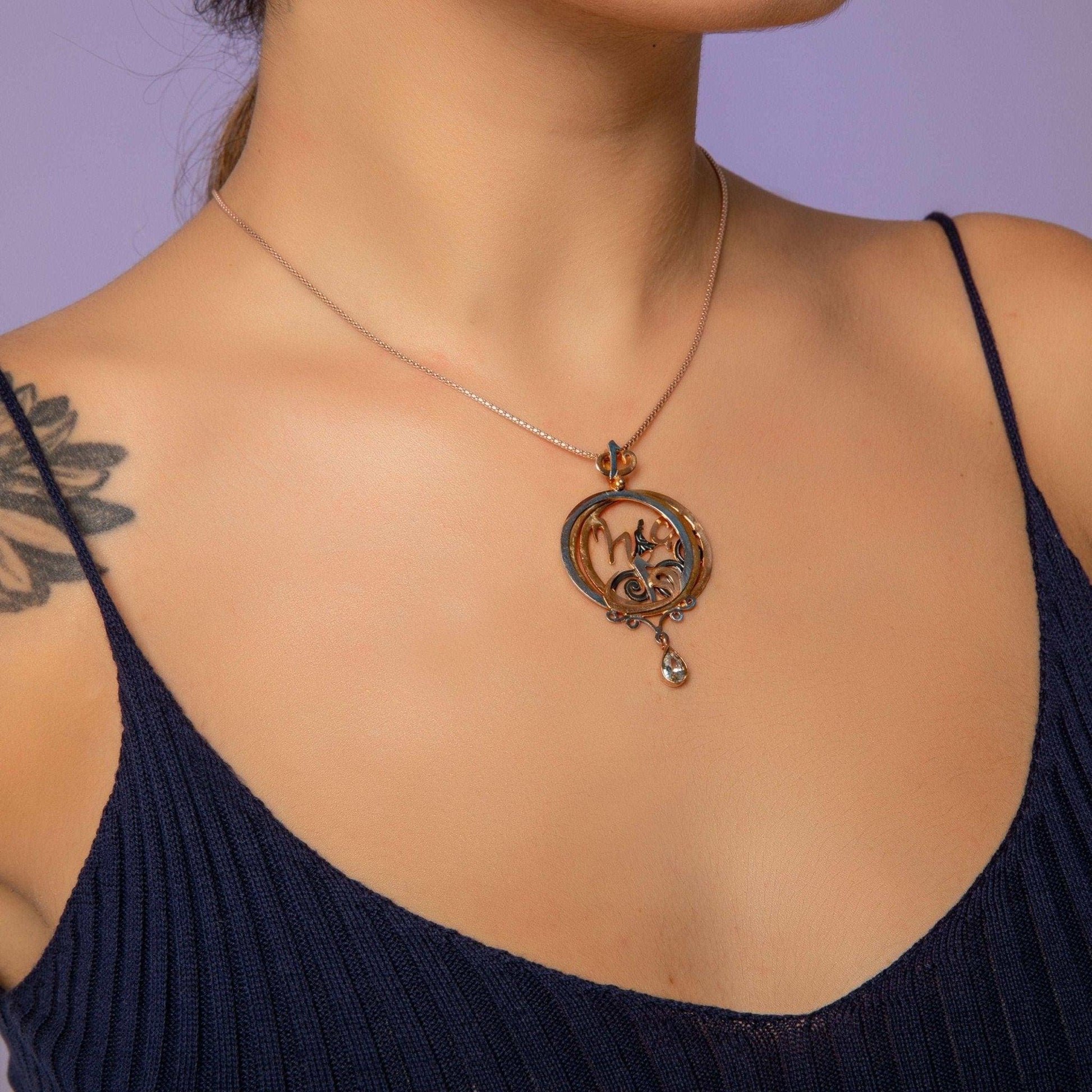 Hz.Rumi Nothingness Unique Desing Handmade 925 Sterling Silver NecklacIts design and craftsmanship are a very special and beloved piece of ours. Its opening makes it 3-dimensional.Hz Mevlana is one of the Turkish-Islamic world prophetsHz.Rumi Nothingness