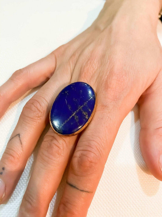 Lapis Lazuli 925 Sterling Silver Handmade Jewelry For Women Ring,LapisNatural lapis lazuli stone desing women's ring made with 925 sterling hand workmanship.it is completely handcrafted and design. Stone cutting and all our equipment uLapis Lazuli