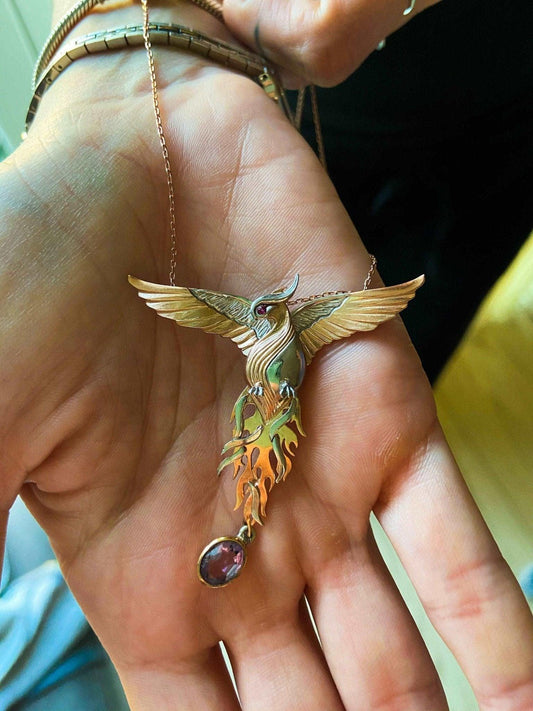 Phoenix Strength Amethyst Stone Firebird 925 Sterling Silver Pendant, Amethyst Gemstone Our phoenix is ​​925 sterling silver and it is completely handcrafted. The eyes you see on it are decorated with red ruby. It is specially designedNecklacePhoenix Strength Amethyst