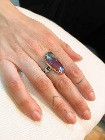 Root Ruby 925 Sterling Silver Handmade Ring, Ruby Natural Stone Ring FNatural Root Ruby stone desing women's ring made with 925 sterling hand workmanship.it is completely handcrafted and design. Stone cutting and all our equipment usedRoot Ruby 925 Sterling Silver