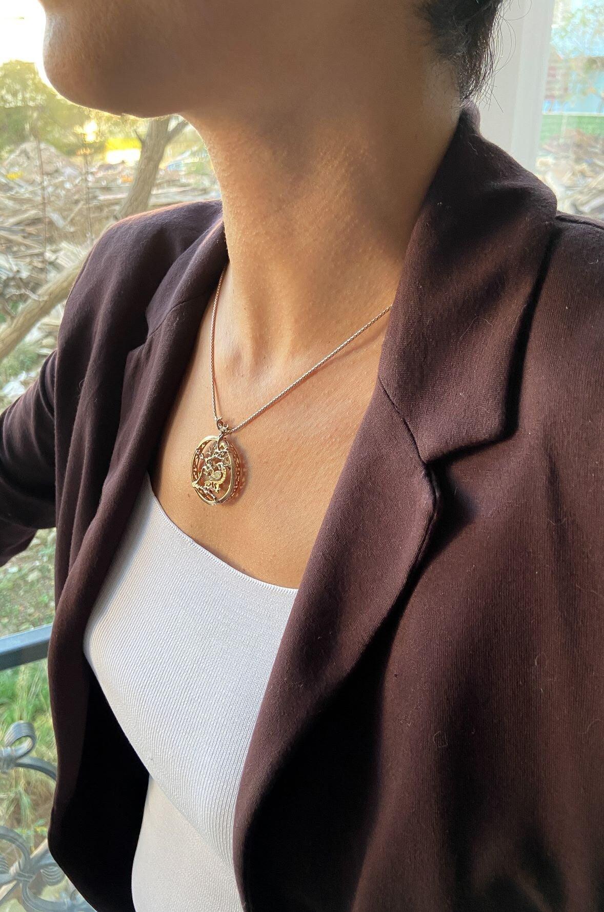 Rose Gold Silver Owl Pendant, Custom Desing Handmade Owl Necklace, AniIts design and craftsmanship are a very special and beloved piece of ours.
Our owl family necklace is animated design. Special for our customers who want to have a rRose Gold Silver Owl Pendant