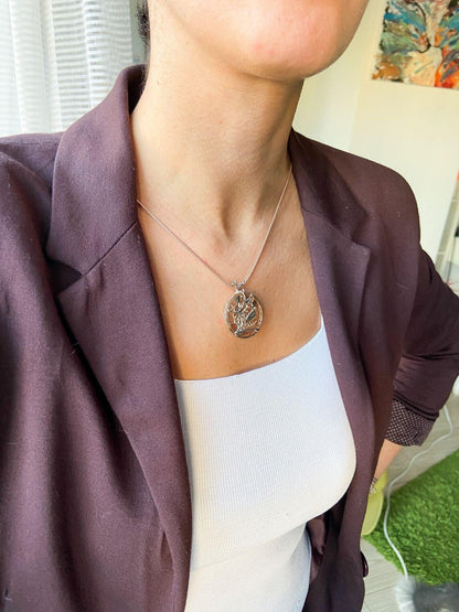 Rose Gold Silver Owl Pendant, Custom Desing Handmade Owl Necklace, AniIts design and craftsmanship are a very special and beloved piece of ours.
Our owl family necklace is animated design. Special for our customers who want to have a rRose Gold Silver Owl Pendant
