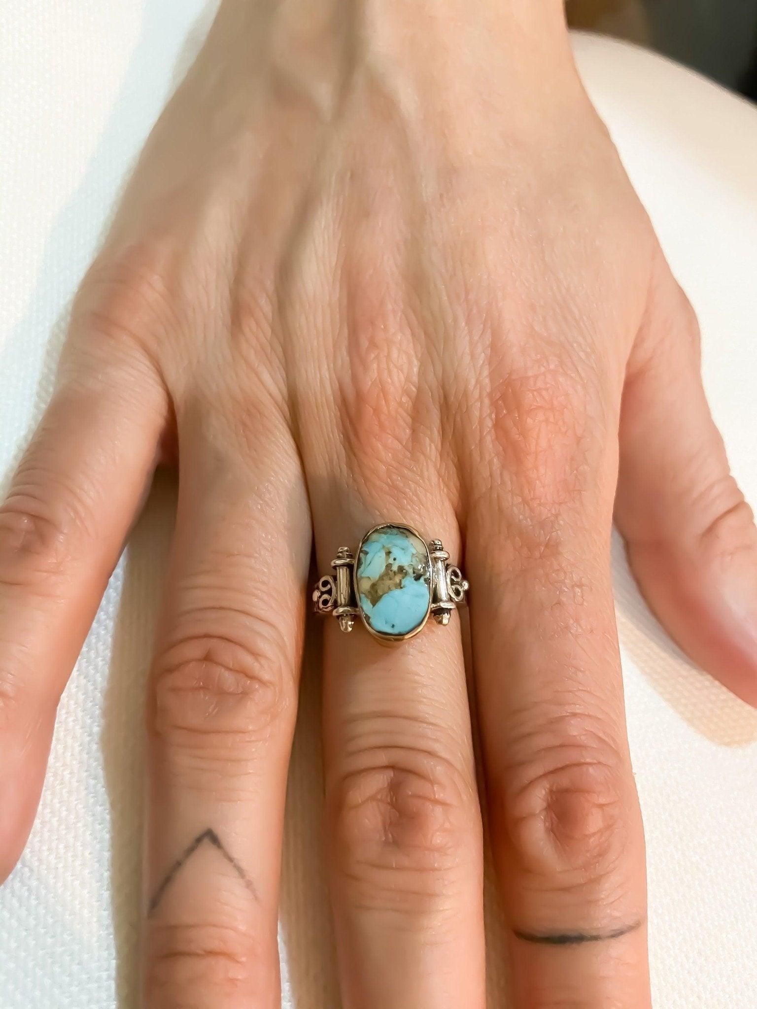 Turquoise Stone 925 Sterling Silver Ring,  Turquoise Jewelry Ring For Natural turquoise stone desing women's ring made with 925 sterling hand workmanship.it is completely handcrafted and design. Stone cutting and all our equipment usedTurquoise Stone