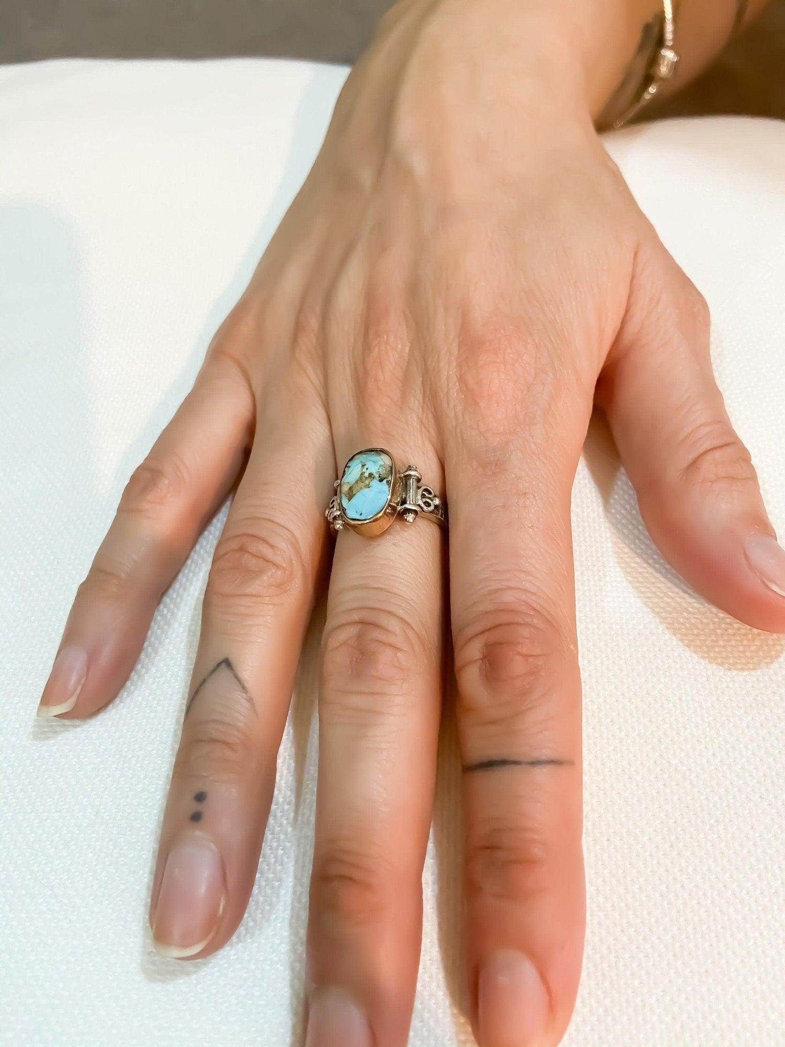 Turquoise Stone 925 Sterling Silver Ring,  Turquoise Jewelry Ring For Natural turquoise stone desing women's ring made with 925 sterling hand workmanship.it is completely handcrafted and design. Stone cutting and all our equipment usedTurquoise Stone