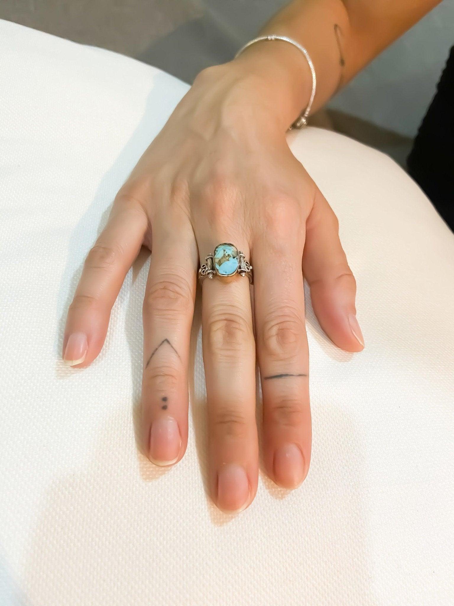 Turquoise Stone 925 Sterling Silver Ring,  Turquoise Jewelry Ring For Natural turquoise stone desing women's ring made with 925 sterling hand workmanship.it is completely handcrafted and design. Stone cutting and all our equipment usedTurquoise Stone
