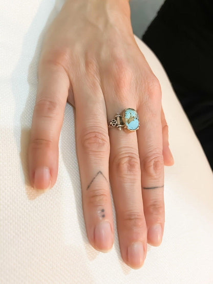 Turquoise Stone 925 Sterling Silver Ring,  Turquoise Jewelry Ring For Natural turquoise stone desing women's ring made with 925 sterling hand workmanship.it is completely handcrafted and design. Stone cutting and all our equipment usedTurquoise Stone